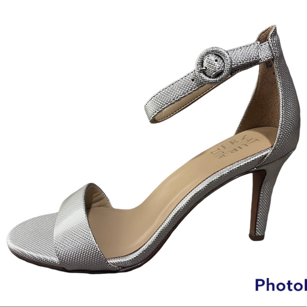 Naturalizer Kinsley Silver Heeled Sandals
